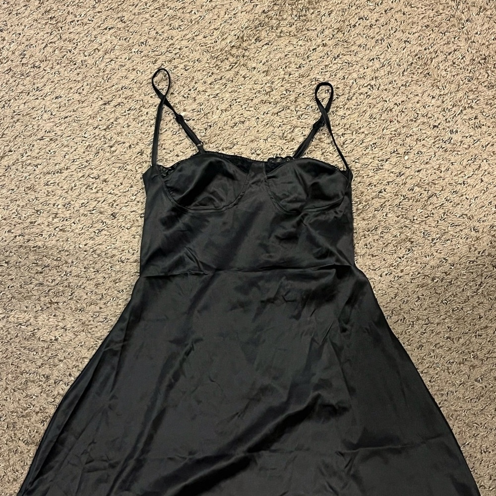 Elegant Black Spaghetti Strap Dress